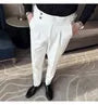 High Waist Plain Straight Leg Dress Pants