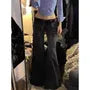 Low Waist Washed Bell Bottom Cargo Jeans