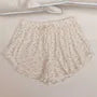 Elastic Waist Lettuce Edge Pajama Shorts
