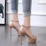 Platform Ankle Strap Stiletto Sandals