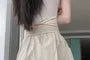 Elastic Waist Plain Mini Skort