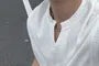 Sleeveless Notch Neck Plain Textured Top