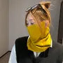Plain Multi-Way Knit Scarf / Beanie