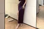 Spaghetti Strap Plain Ruched Slit Maxi A-Line Dress