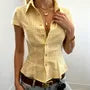 Short Sleeve Gingham Slim-Fit Shirt