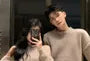 Couple Matching Mock Neck Plain Sweater / Mini Sweater Dress