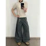 Mid Rise Plain Wide Leg Dress Pants