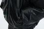Fluffy Hooded Faux Leather Zip Jacket