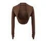 Long-Sleeve Plain Knit Shrug