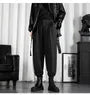 Mid Rise Plain Cropped Baggy Dress Pants