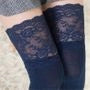 Lace Trim Over-the-Knee Socks