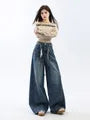 High Waist Washed Baggy Jeans