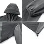 Hooded Plain Zip-Up Jacket