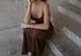 Spaghetti Strap V-Neck Plain Open Back Lace Maxi Mermaid Dress