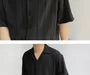 Short-Sleeve Ribbed Shirt