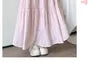 High Waist Striped Midi A-Line Tiered Skirt