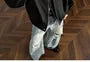 Mock Two-Piece Collared Plaid Panel Zip-Up Jacket