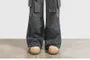 Mid Rise Plain Wide Leg Cargo Pants