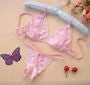 Lace Lingerie Set: Cut-Out Bralette + Crotchless Thong