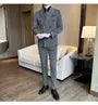 Set: Plain Double-Breasted Blazer + Dress Pants