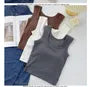 Square Neck Plain Padded Tank Top