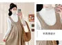 Maternity Long-Sleeve Mock Neck Plain T-Shirt / Scoop Neck Pleated Midi A-Line Overall Dress / Set