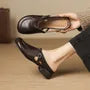 Faux Leather Cutout Mary Jane Mules