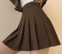 High Waist Plain Mini Pleated Skirt (Various Designs)