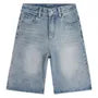 Mid Waist Washed Wide Leg Jorts