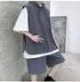 Set: Elbow-Sleeve Two Tone Hoodie + Sweatshorts
