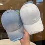 Faux Pearl Distressed Denim Baseball Cap