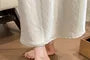 Square-Toe Polka Dot Chunky Heel Slide Sandals
