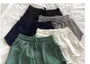 Drawstring Waist Plain Ribbed Wide Leg Sweat Shorts
