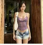 Cutout Sheer Crop Camisole Top