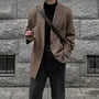 Lapel Collar Plain One-Buttoned Blazer