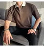 Short-Sleeve Two Tone Polo Shirt