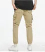 Mid Rise Plain Slim Fit Cargo Pants