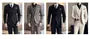 Set: Notch Lapel Single-Breasted Blazer + Shawl Lapel Double-Breasted Vest + Mid Rise Tapered Dress Pants