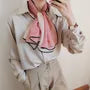 Piped Two-Tone Chiffon Scarf