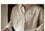 Drop Shoulder Collared Striped Button Up Shirt
