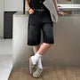 Mid Rise Washed Denim Shorts