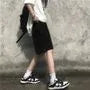 Drawstring-Waist Stitch-Trim Shorts