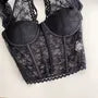 Sleeveless Lace Crop Bustier Top