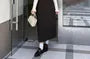 High Waist Plain Maxi A-Line Skirt