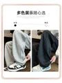 Drawstring Waist Plain Straight Leg Sweatpants