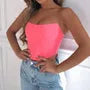 Strapless Plain Crop Corset Top