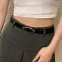 Faux Leather Slim Belt