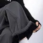 Mid Rise Plain Ruched Fleece-Lined Baggy Slacks (Various Designs)