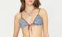 Striped Contrast Trim Bikini Set