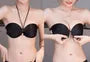 Detachable Strap Plain Front Closure Bandeau Bra